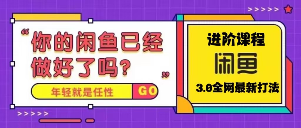 火爆全网的咸鱼玩法进阶课程，单号日入1K的咸鱼进阶课程-风歌资源网