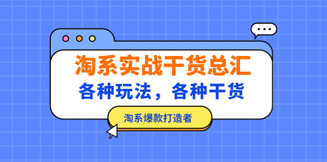 淘系实战干货总汇：各种玩法，各种干货，淘系爆款打造者！-风歌资源网