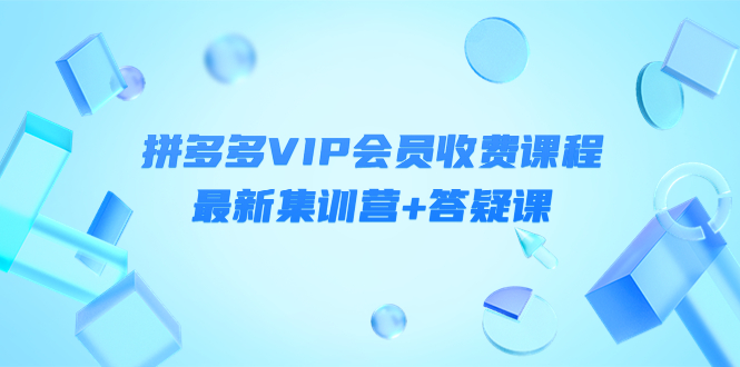 某社群·拼多多VIP会员收费课程，最新集训营+答疑课-价值3299元￼-风歌资源网