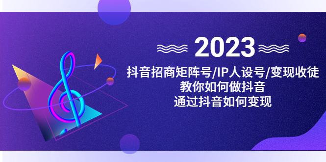抖音/招商/矩阵号＋IP人设/号+变现/收徒，教你如何做抖音，通过抖音赚钱-风歌资源网