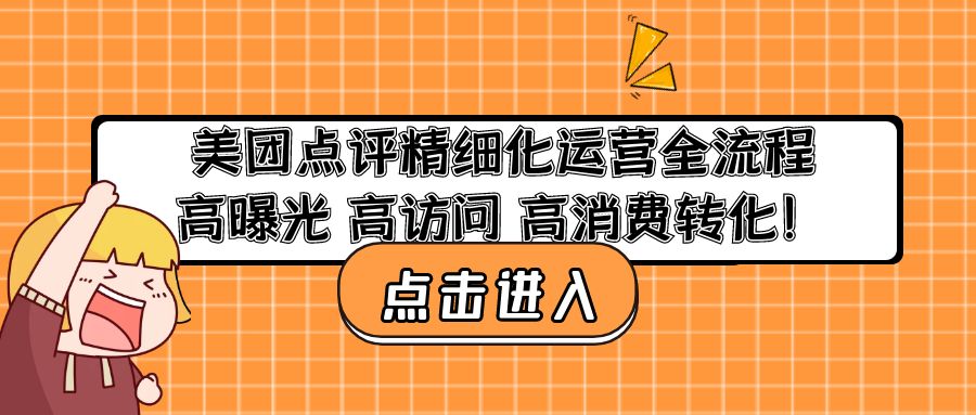 美团点评精细化运营全流程：高曝光 高访问 高消费转化！-风歌资源网