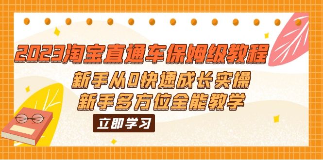 2023淘宝直通车保姆级教程：新手从0快速成长实操，新手多方位全能教学-风歌资源网