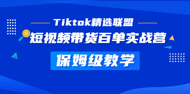 Tiktok精选联盟·短视频带货百单实战营 保姆级教学 快速成为Tiktok带货达人-风歌资源网