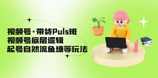 视频号·带货Puls班，视频号底层逻辑，起号自然流鱼塘等玩法-风歌资源网