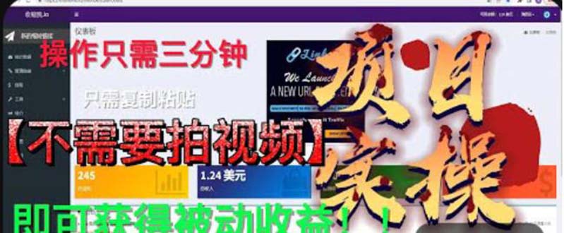最新国外掘金项目 不需要拍视频 即可获得被动收益 只需操作3分钟实现躺赚-风歌资源网