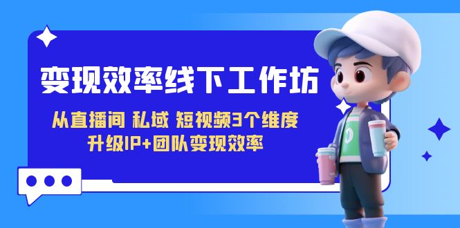 变现-效率线下工作坊，从直播间、私域、短视频3个维度 升级IP+团队变现效率-风歌资源网