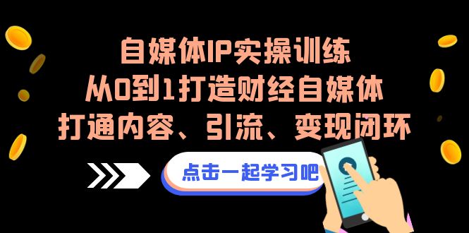 自媒体IP实操训练，从0到1打造财经自媒体，打通内容、引流、变现闭环-风歌资源网