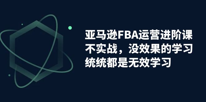 亚马逊-FBA运营进阶课，不实战，没效果的学习，统统都是无效学习-风歌资源网