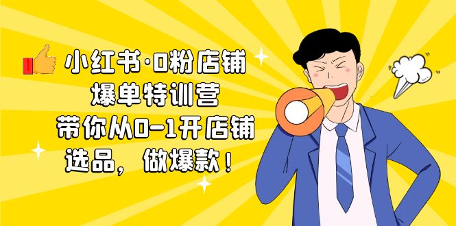 小红书·0粉店铺爆单特训营 带你从0-1开店铺，选品，做爆款（课程+工具包）-风歌资源网