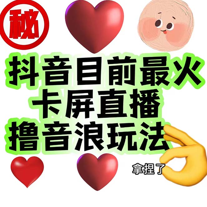 外面收费1980抖音卡屏直播玩法 一个抖音号可以撸几百到几千不等【详细玩法】-风歌资源网