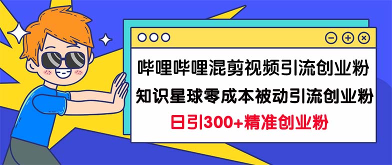 哔哩哔哩混剪视频引流创业粉日引300+知识星球零成本被动引流创业粉一天300+-风歌资源网