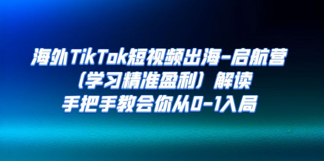海外TikTok短视频出海-启航营（学习精准盈利）解读，手把手教会你从0-1入局-风歌资源网
