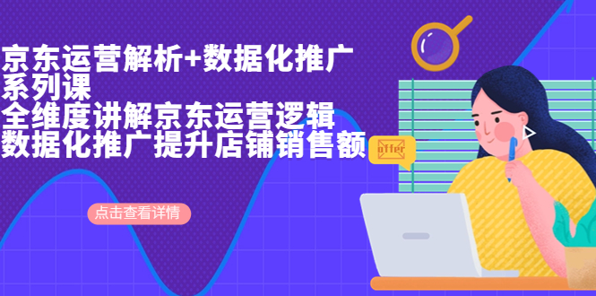 京东运营解析与数据化推广系列课，全维度讲解京东运营逻辑+数据化推广提…-风歌资源网