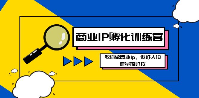 商业IP-孵化训练营新版，教你做商业Ip，做好人设，流量搞好钱-风歌资源网