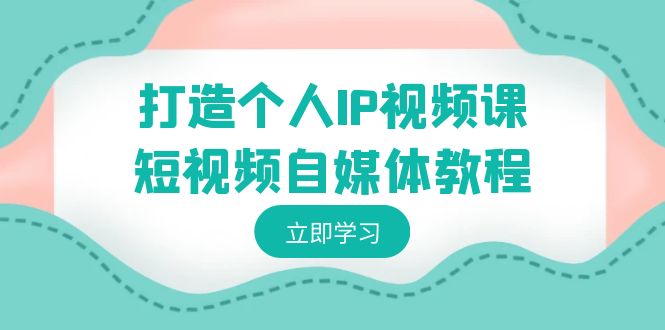 打造个人IP视频课-短视频自媒体教程，个人IP如何定位，如何变现-风歌资源网