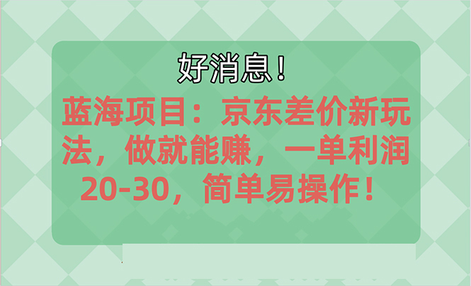 越早知道越能赚到钱的蓝海项目：京东大平台操作，一单利润20-30，简单易操作-风歌资源网