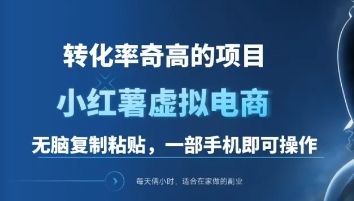 一单49.9，转化率奇高的项目，冷门暴利的小红书虚拟电商-风歌资源网