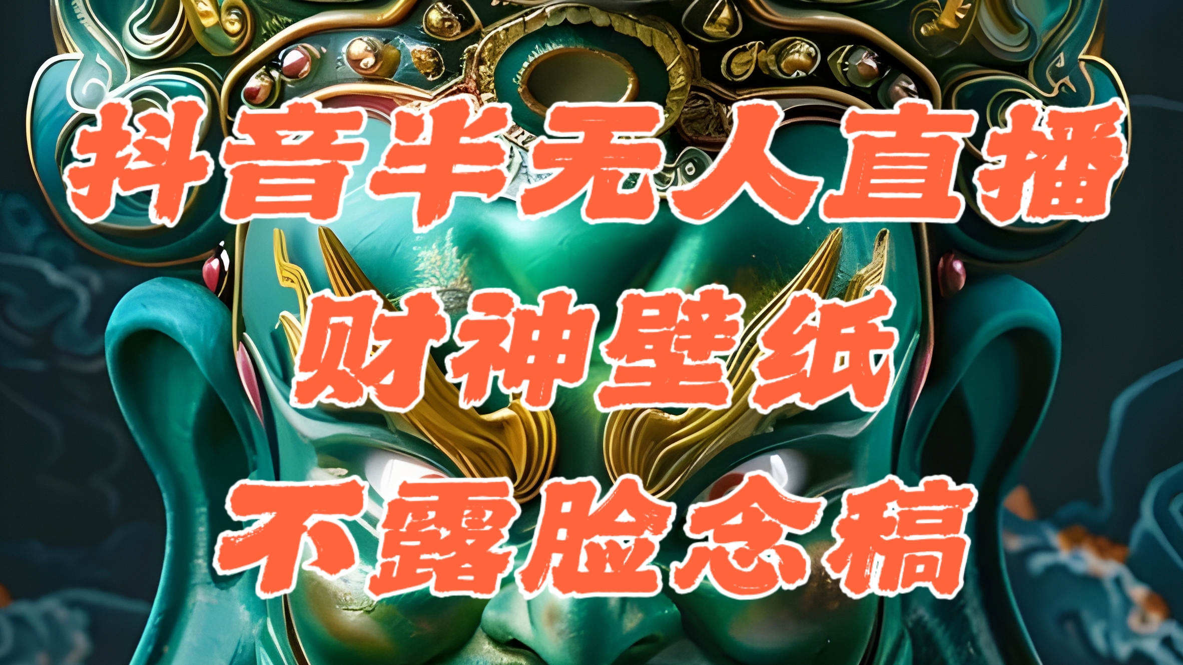 抖音半无人直播公会素材撸音浪，生肖财神AI图直播不露脸读稿，单日1000+-风歌资源网