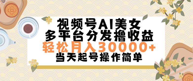视频号AI美女，轻松月入30000+,操作简单轻松上手-风歌资源网