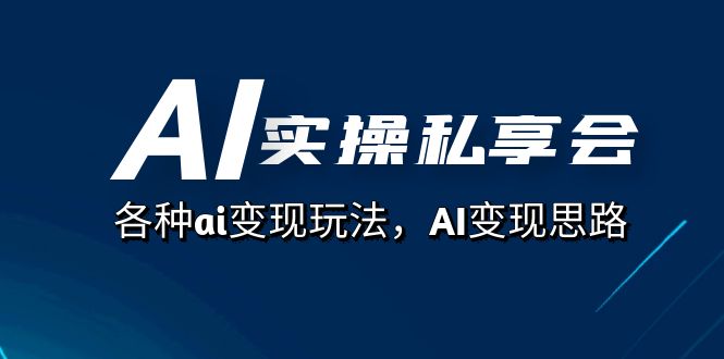 AI实操私享会，各种ai变现玩法，AI变现思路（67节课）-风歌资源网