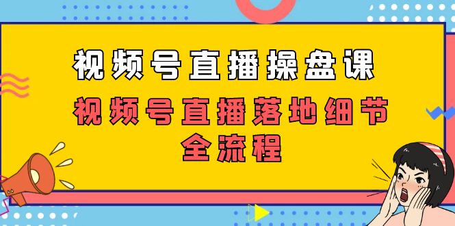 视频号直播操盘课，视频号直播落地细节全流程（27节课）-风歌资源网