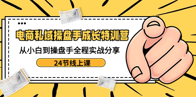 电商私域-操盘手成长特训营：从小白到操盘手全程实战分享-24节线上课-风歌资源网