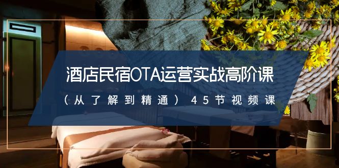 酒店民宿-OTA运营实战高阶课（从了解到精通）45节视频课-风歌资源网