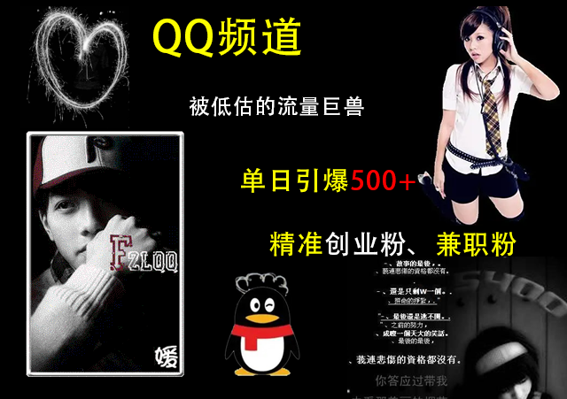 QQ频道，被低估的流量巨兽，单日引爆500+精准创业粉、兼职粉的引流秘籍-风歌资源网