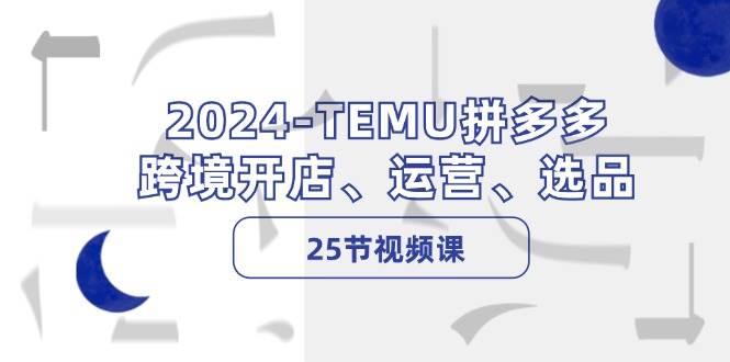 2024-TEMU拼多多·跨境开店、运营、选品（25节视频课）-风歌资源网